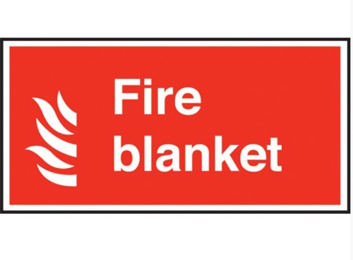 Fire Blanket Sign 100x200mm Self Adhesive