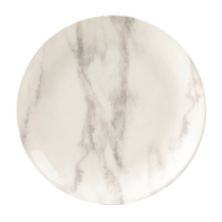 Plate Coupe Grey Marble 16.5cm 6.5in