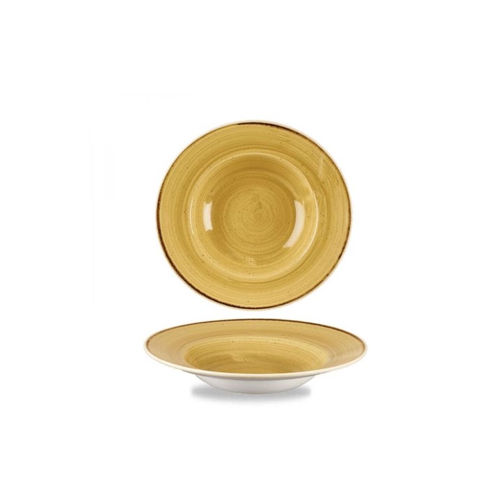 Stonecast Mustard Wide Rim Bowl 24cm
