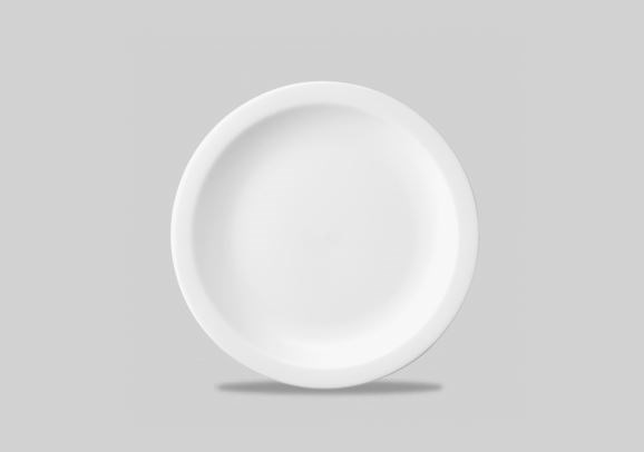 Plate Narrow Rim Nova Chian White 23cm