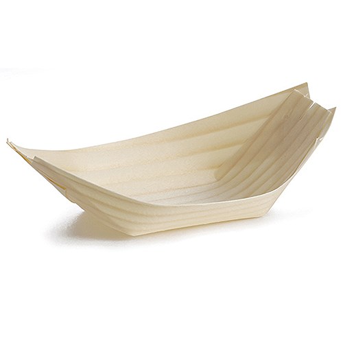 Serving Boat Disposable Wood 20.5x10cm
