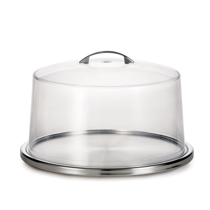 Cake Plate Cover Set S Steel 32.5x18cm