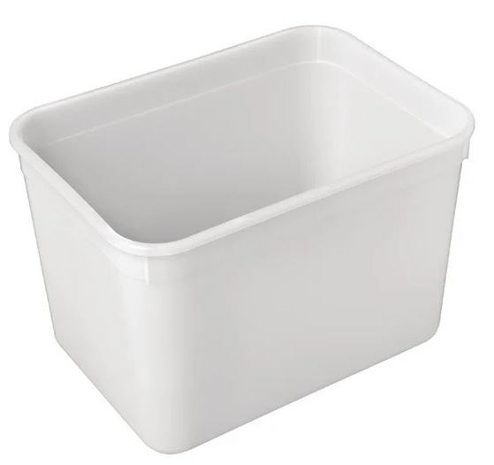 Container Ice Cream Plastic Wht 4L 22x16x15cm