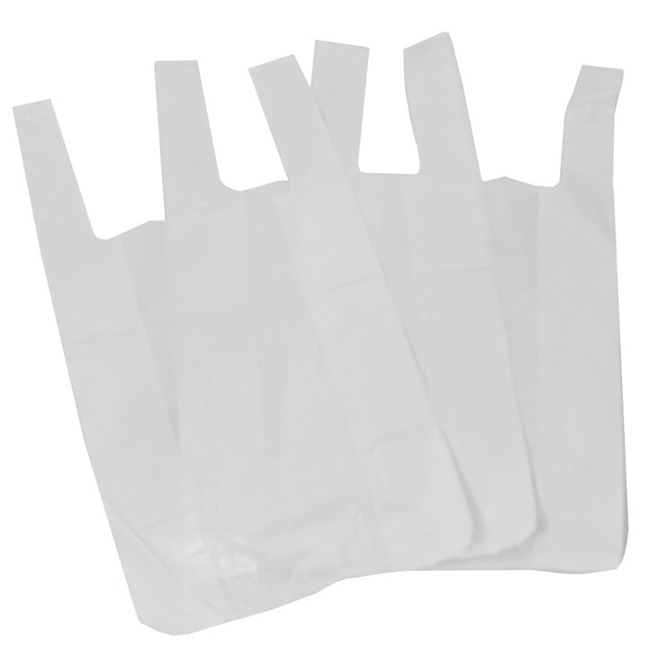 Bin Carrier Bag White 11 17 24 in