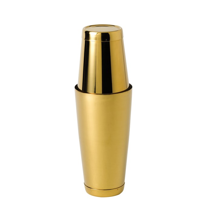 Cocktail Shaker Boston 2part Gold Plated 82cl