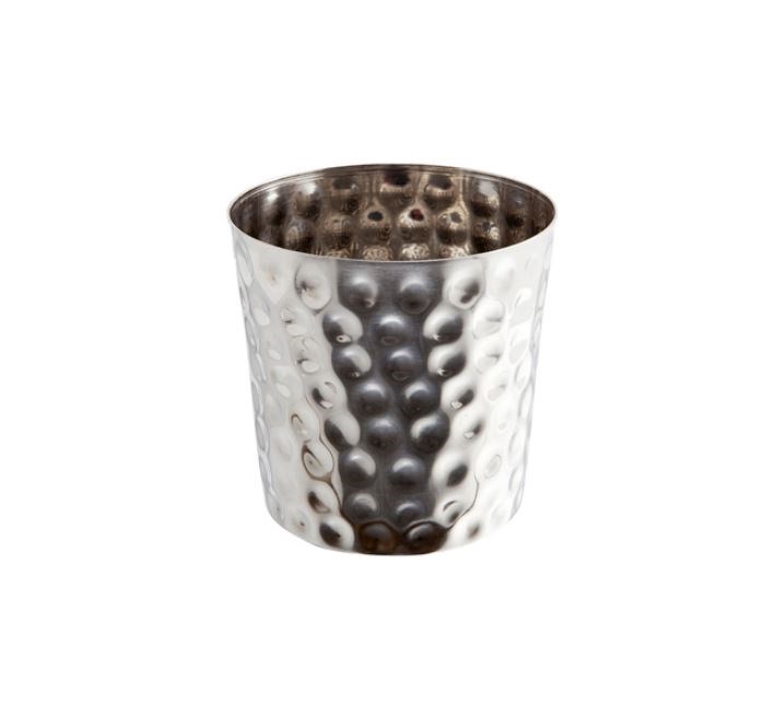 S/St. Serving Cup Hammered 8.5 x 8.5cm