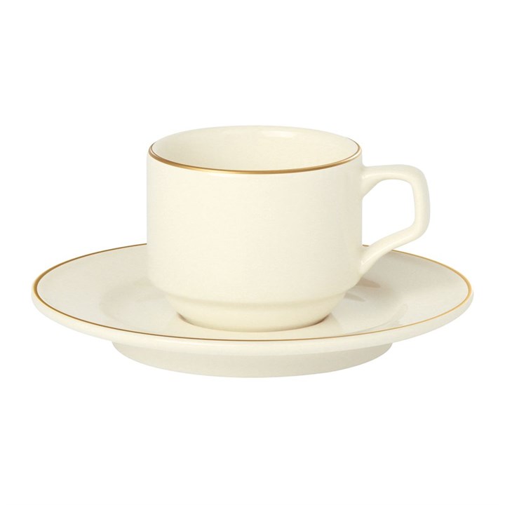Saucer Round White Gold Rim 12cm for 437830