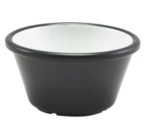 Ramekin Melamine Black And White 6cl (2oz)