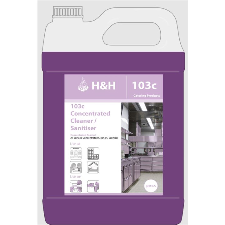 H&H 103C CLEANER/SANITISER 1:100 5L