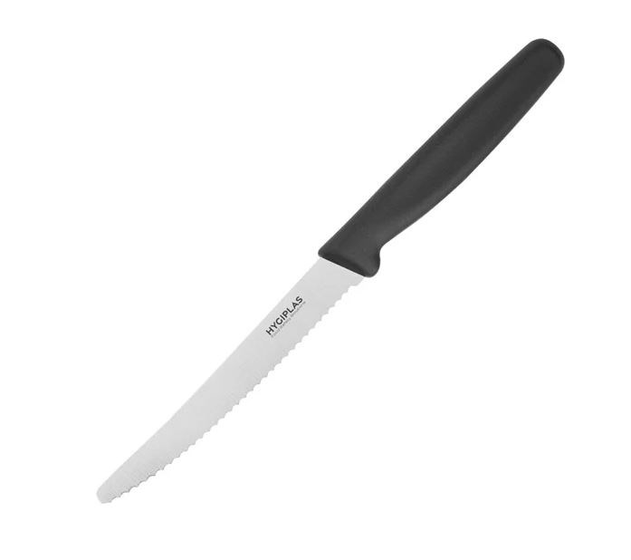 Knife Tomato Serrated Black Handle 10.5cm