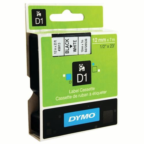 Dymo Black on White Std Tape 4500 1.2cmx7m