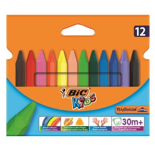 Crayons Triangle Bic Kids Plastidecor Assorted