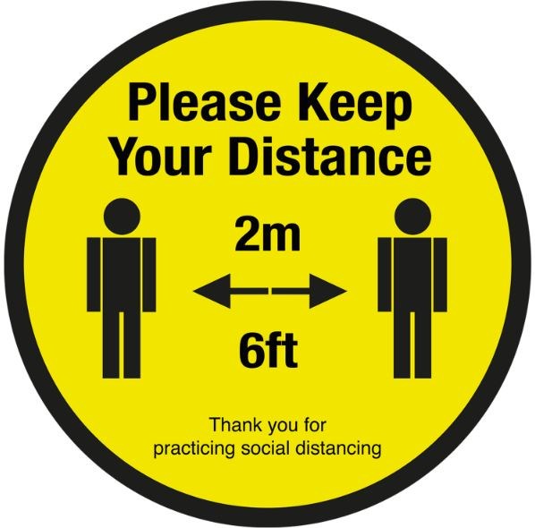 Please keep your 2M social distancing Floor 40cm