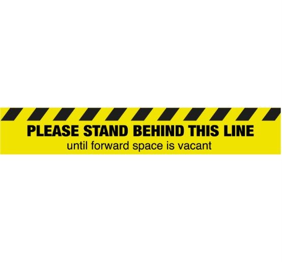 Please stand behind this line until forward space is vacant