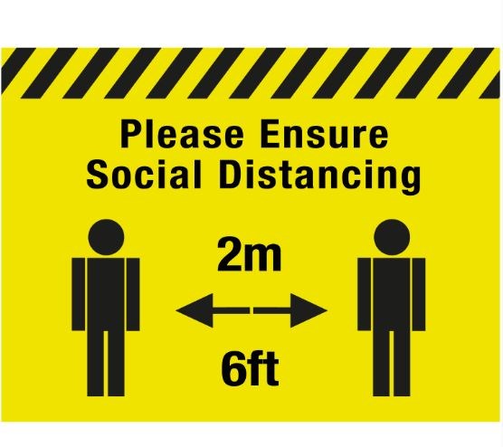 Please ensure social distancing Floor