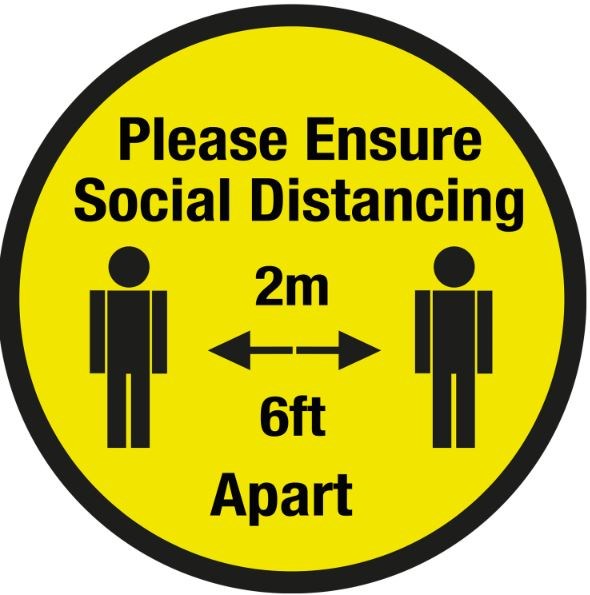 Please ensure of social distancing Floor 20cm
