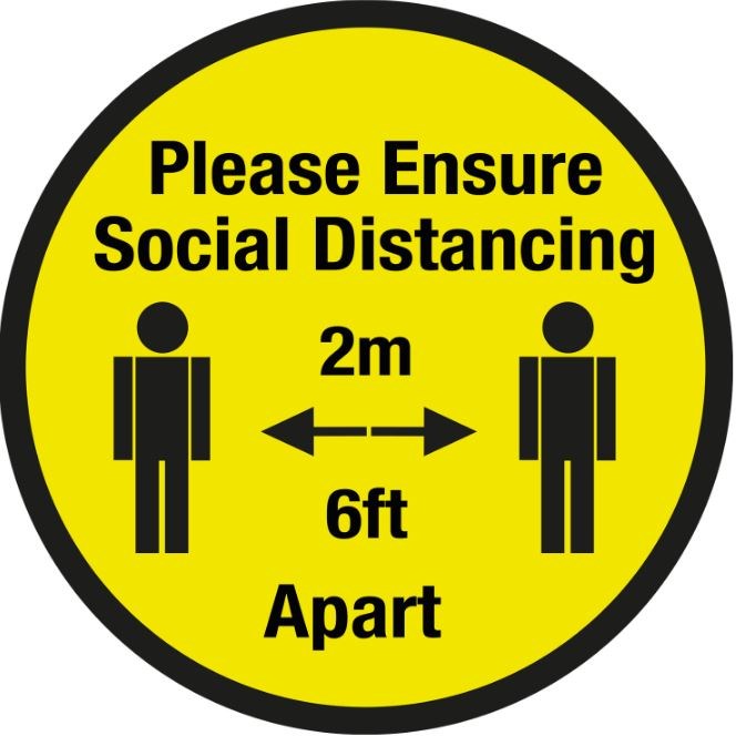 Please ensure of social distancing Floor 40cm