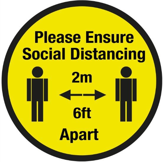 Please ensure of social distancing Floor 60cm