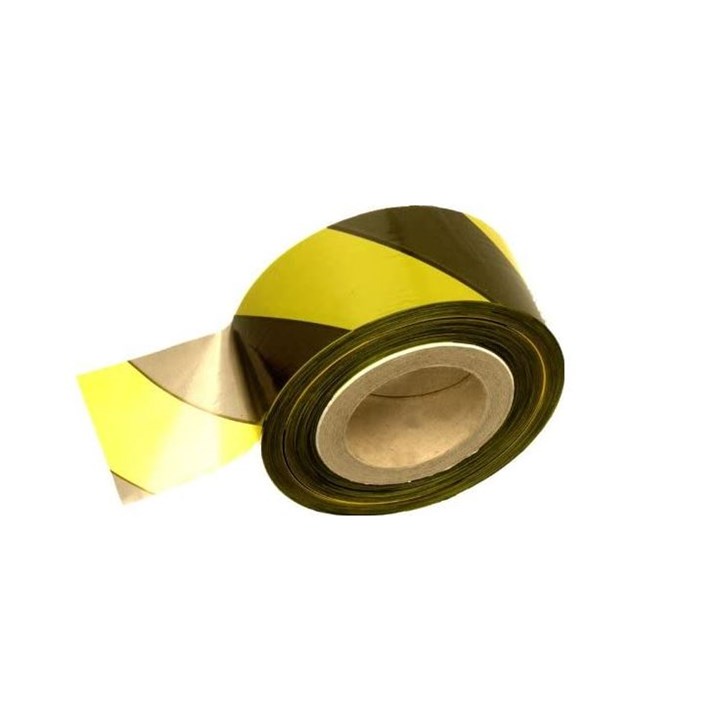 Yellow/Black Stripe Non-Adhesive Tape Roll 500mx75mm