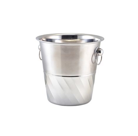 Genware Stainless Steel Swirl Wine Bucket