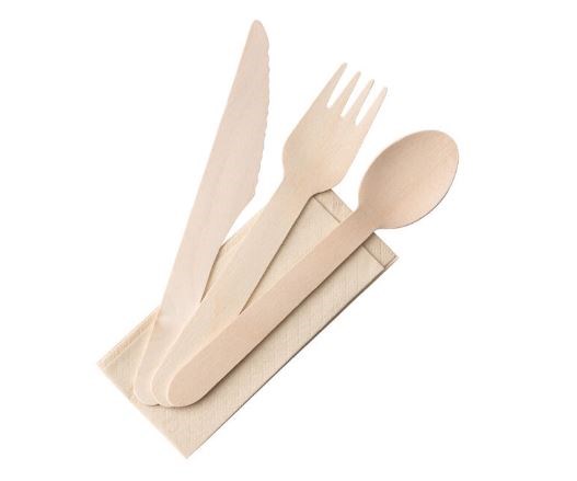 Birch Wood Cutlery Set
