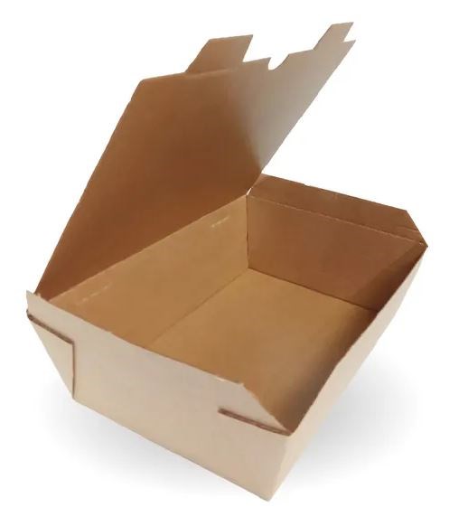 Hinged Corrugated Food Box - Large