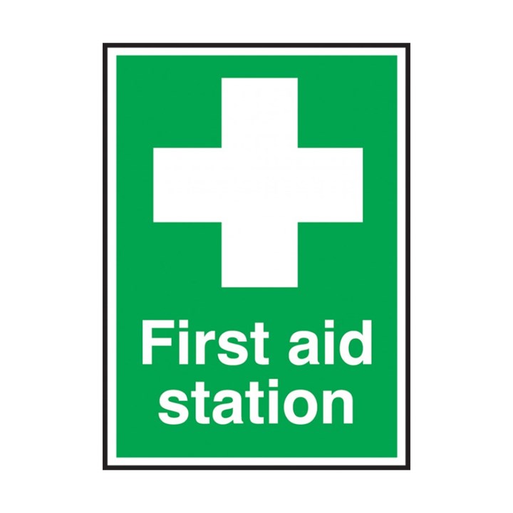 Sign - First Aid Station Notice
