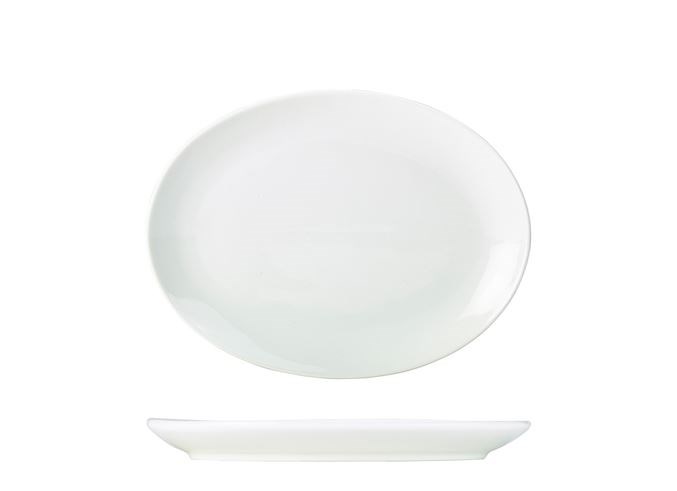 Genware Porcelain Oval Plate 31cm/12.25in