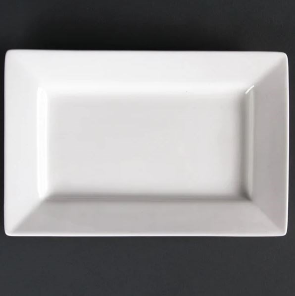 Olympia Lumina Wide Rim Rectangular Plates 200x 130mm