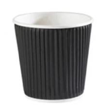 Black Ripple Paper Coffee Cup 4oz