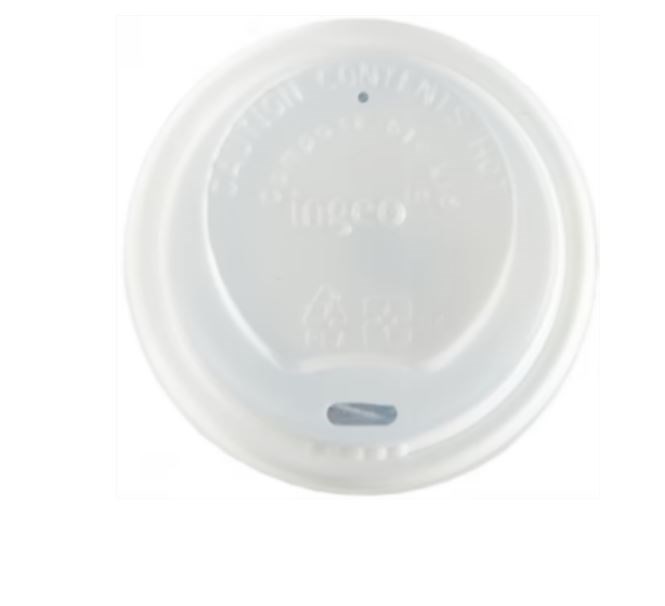 Compostable White 8oz Domed Sip-thru Lid