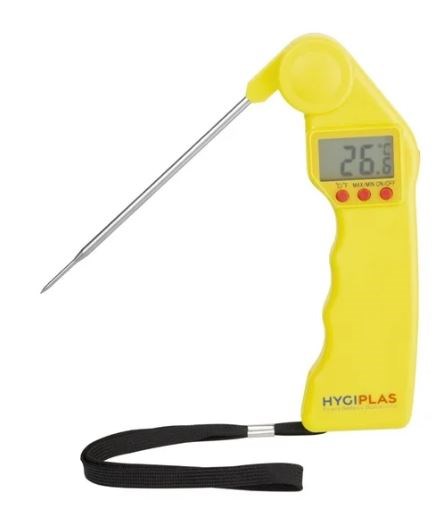 Hygiplas Easytemp Colour Coded Yellow Thermometer
