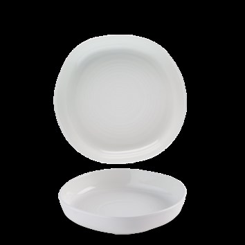 White Organic Walled Bowl 9 1/4in