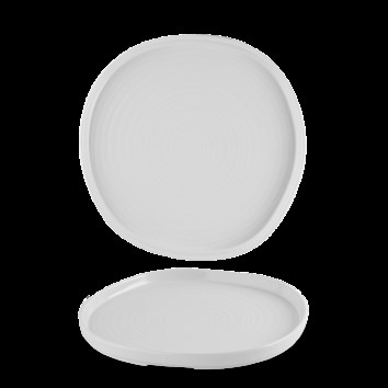 White Organic Walled Plate 10 1/2in
