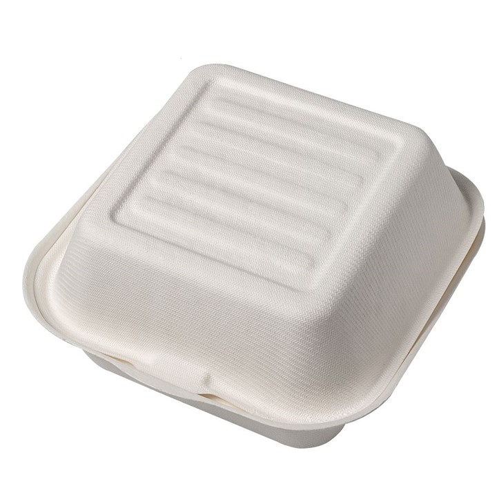 6in Bagasse Burger Box