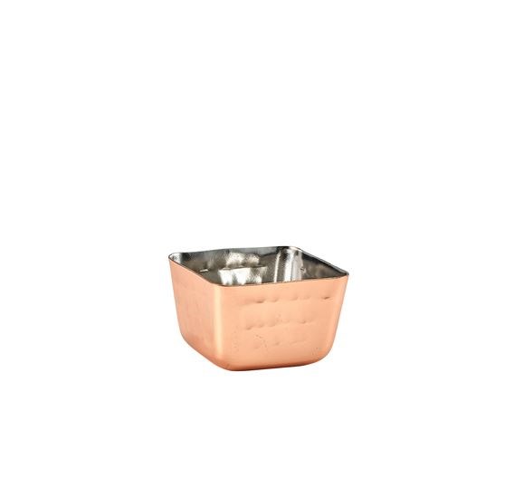 Copper Plated Square Hammered Ramekin 71ml/2.5oz