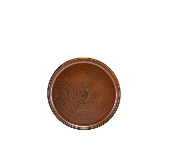 Terra Porcelain Rustic Copper Low Presentation Plate 14cm
