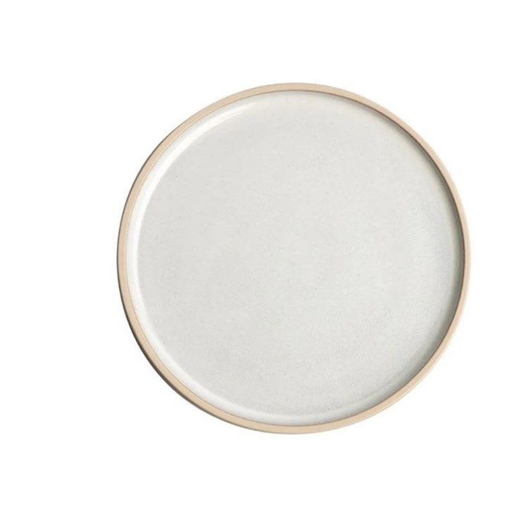 Olympia Canvas Flat Round Plate Murano White 180mm