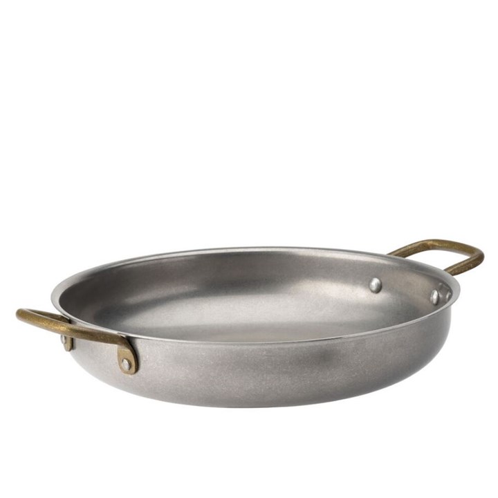 Vintage Brass Handled Round Dish 9in 23cm