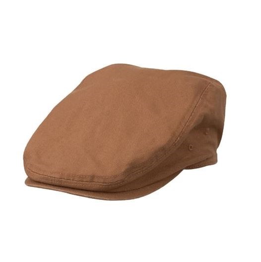 Pigment Dye Canvas Flat Cap Nutmeg S/M