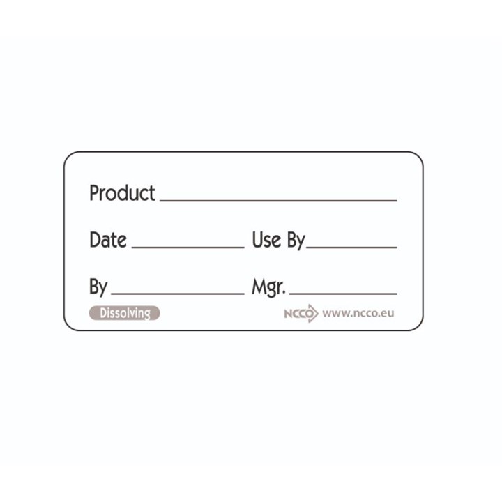 Dissolving Food Rotation Label 25x50mm