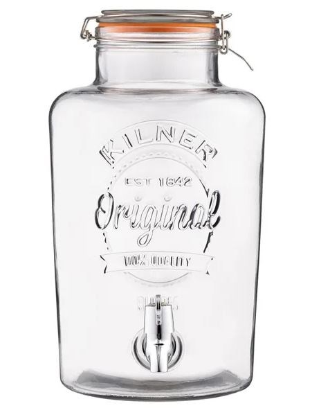 Kilner Clip Top Round Drinks Dispenser 8L