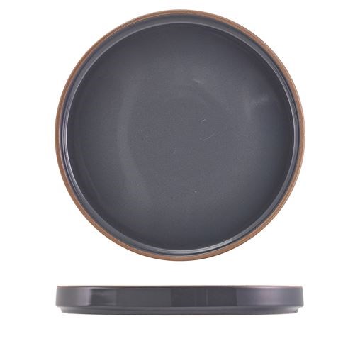 Kava Dark Grey Stoneware Presentation Plate 25cm