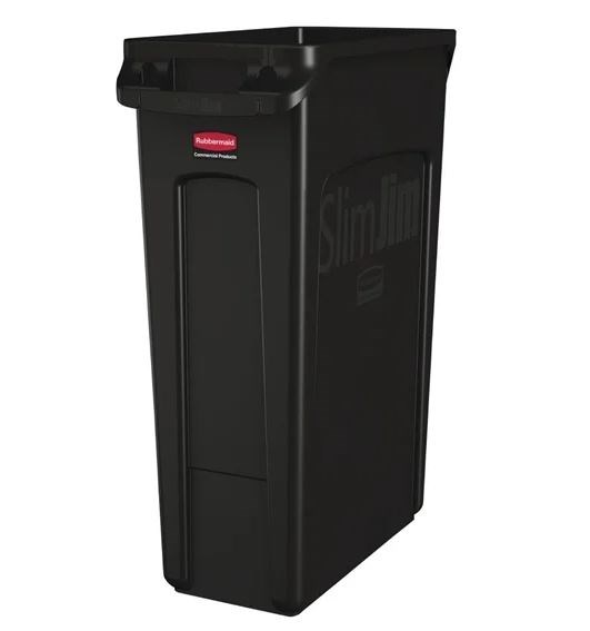 Rubbermaid Slim Bin Black 87L