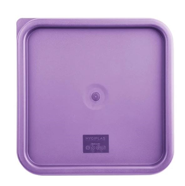 Hygiplas Square Food Storage Container Lid Purple 10/15L