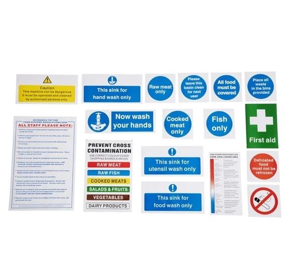Vogue Bumper Hygiene Catering Sign Pack