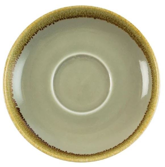 Olympia Kiln Cappuccino Saucer Moss 160mm