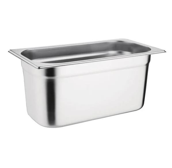 Vogue Stainless Steel Gastronorm Tray Set 3 x 1/3 with Lids
