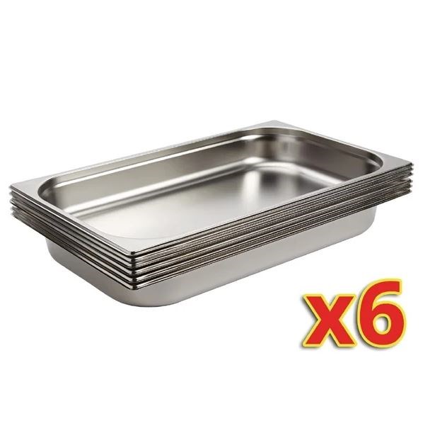 Vogue Stainless Steel 1/1 Gastronorm Trays 65mm