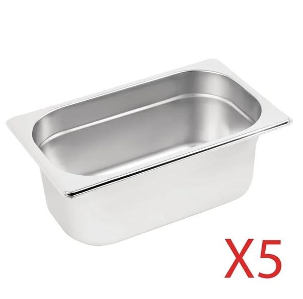Vogue Stainless Steel Gastronorm Container Kit 1/4